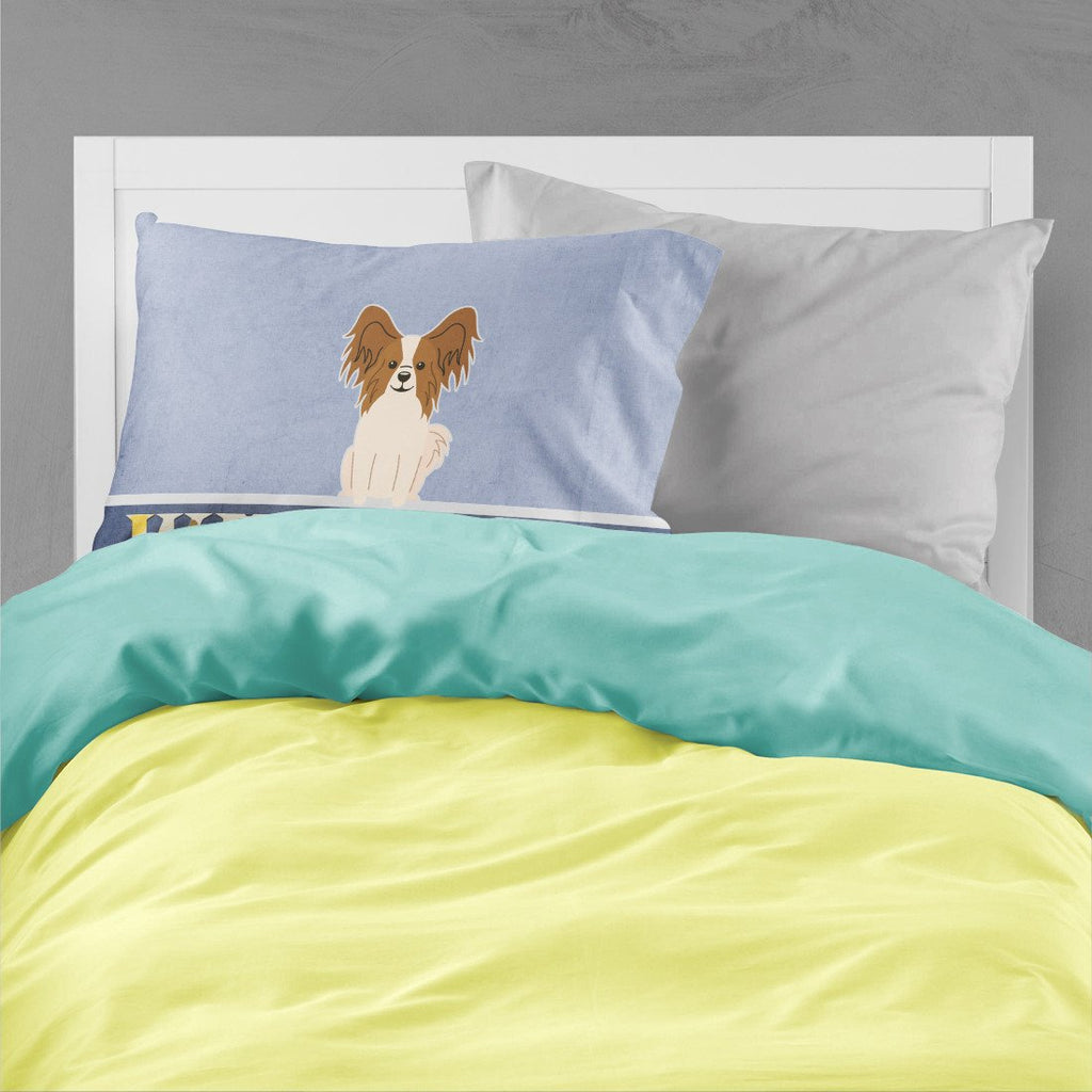 Papillon Red White Welcome Standard Pillowcase Lightweight Super Soft Easy Care Decorative Artwork Pillowcase, Standard