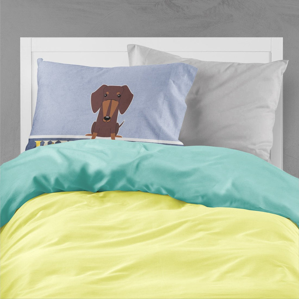 Dachshund Chocolate Welcome Standard Pillowcase Lightweight Super Soft Easy Care Decorative Artwork Pillowcase, Standard