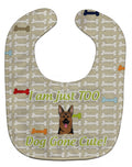 Too Cute German Shepherd Baby Bib Easy-Clean Baby Bib Baby Feeding Accessory Baby Mealtime Essential, 10 x 13, Multicolor