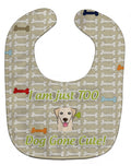 Too Cute Golden Retriever Baby Bib Easy-Clean Baby Bib Baby Feeding Accessory Baby Mealtime Essential, 10 x 13, Multicolor