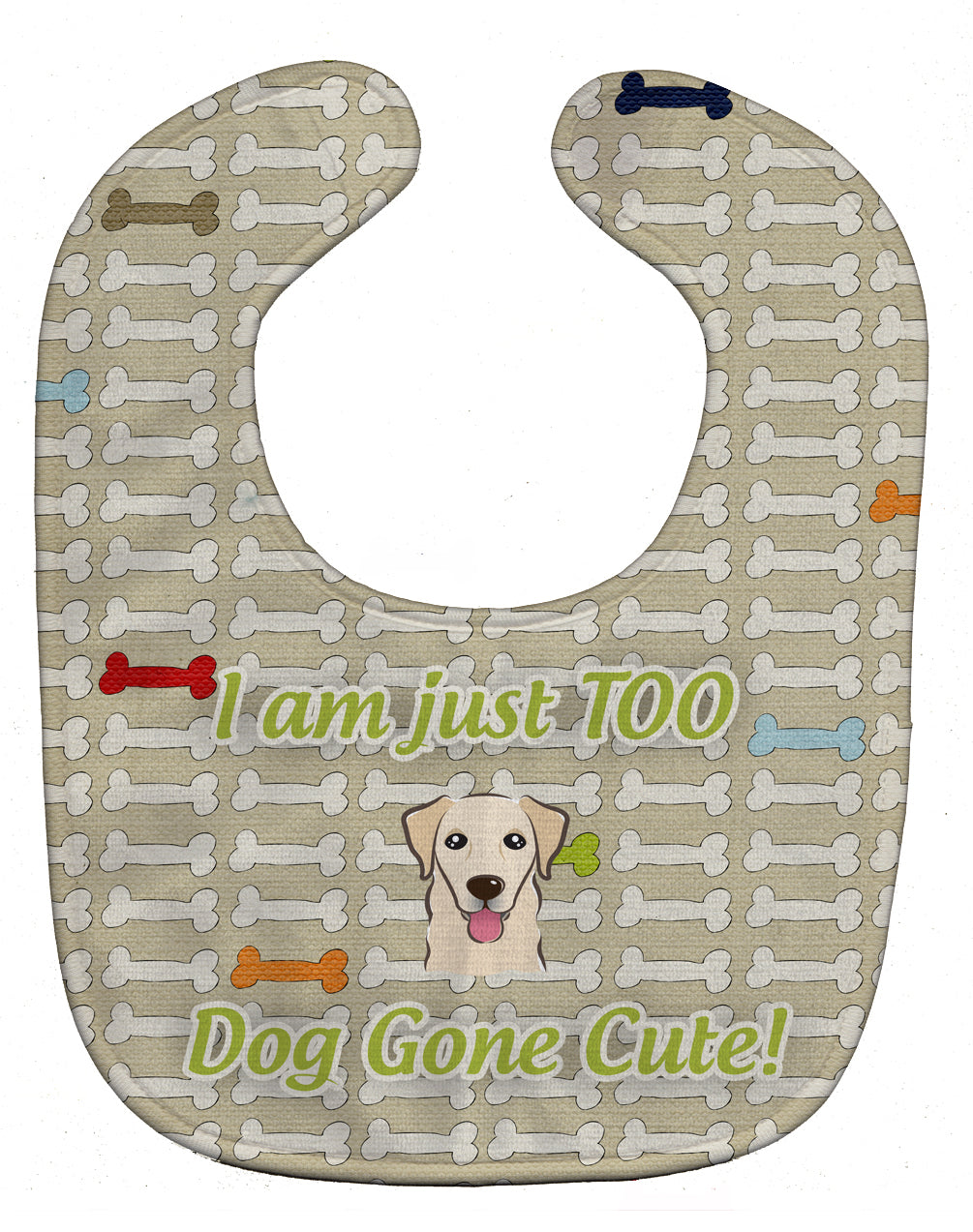 Too Cute Golden Retriever Baby Bib Easy-Clean Baby Bib Baby Feeding Accessory Baby Mealtime Essential, 10 x 13, Multicolor