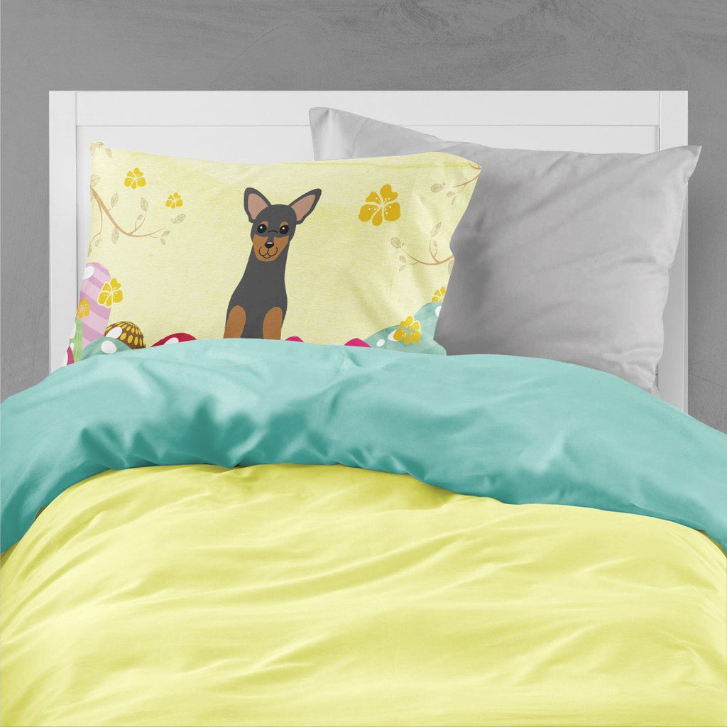 Easter Eggs Manchester Terrier Standard Pillowcase Lightweight Super Soft Easy Care Decorative Artwork Pillowcase, Standard