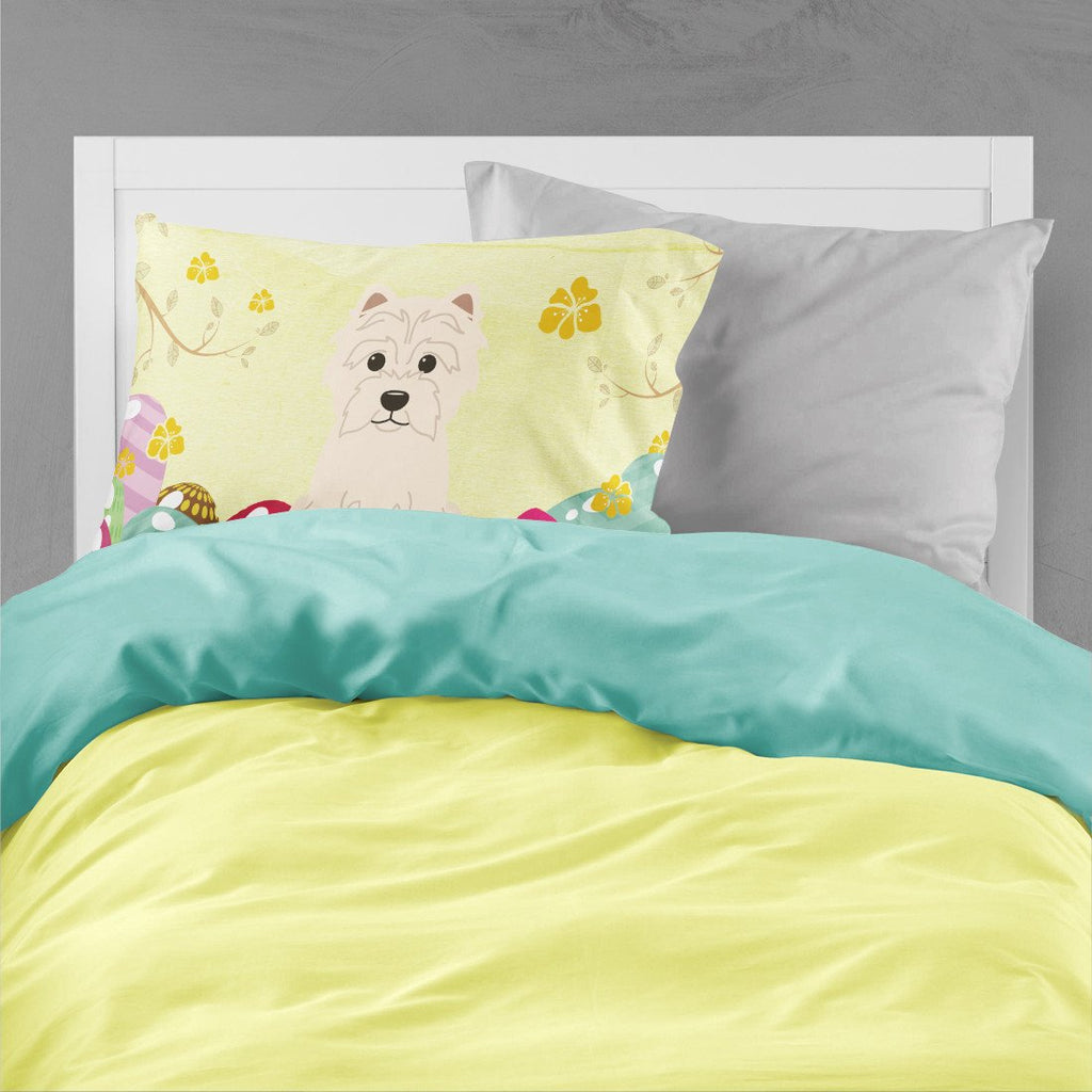 Easter Eggs Westie Standard Pillowcase Lightweight Super Soft Easy Care Decorative Artwork Pillowcase, Standard
