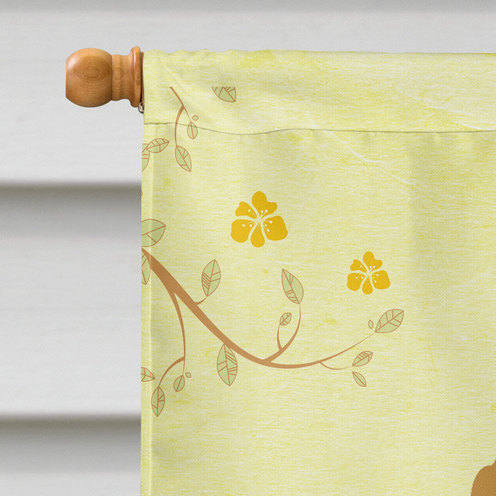 Easter Eggs Poodle Tan House Flag 28x40 Porch Sleeve Pole Decorative Outside Yard Banner Artwork Wall Hanging, Polyester