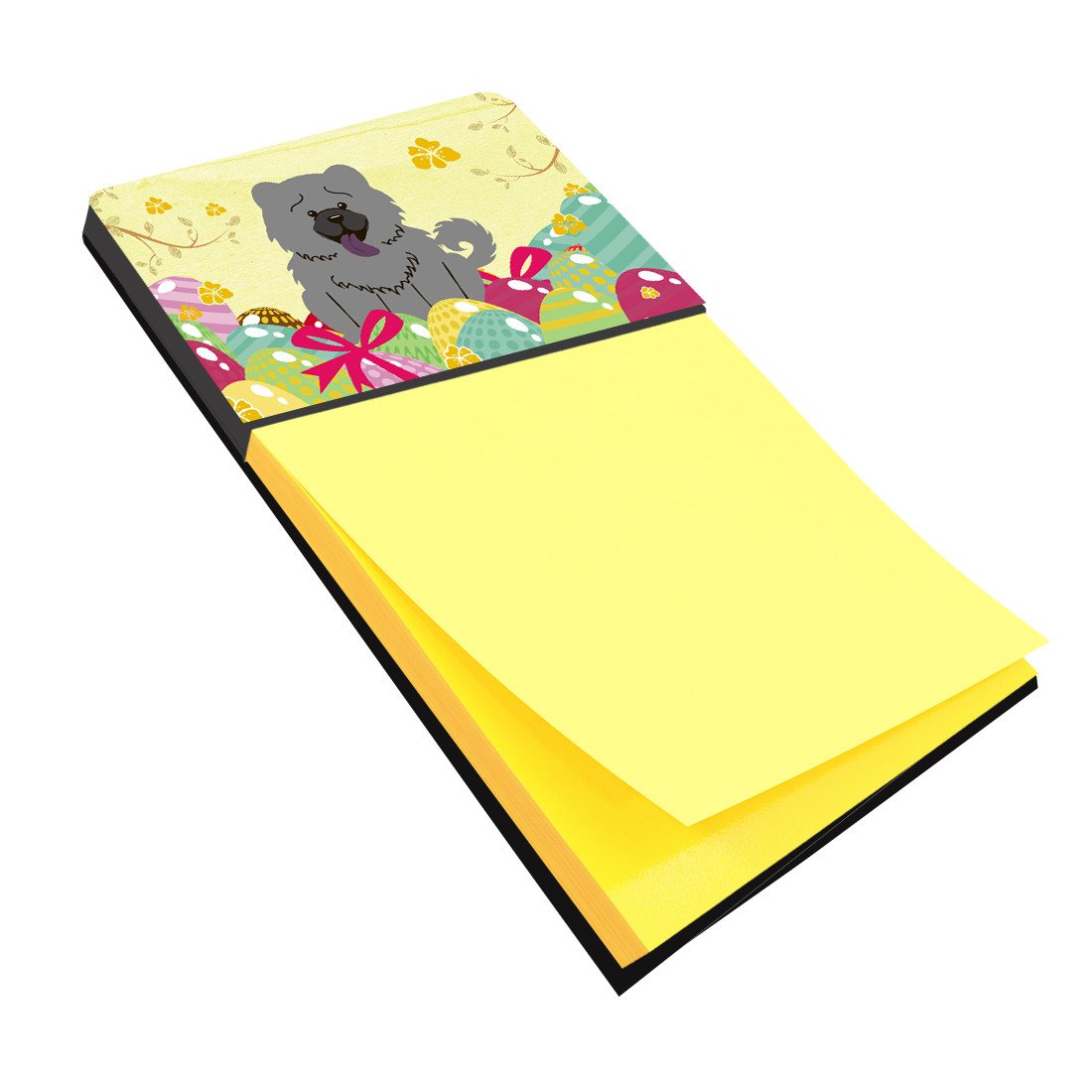 Easter Eggs Chow Chow Blue Watercolor Sticky Note Holder Refillable Dispenser Desk Accessory 3x3 Pad Gift