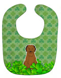 Briard Brown Shamrocks Baby Bib Easy-Clean Baby Bib Baby Feeding Accessory Baby Mealtime Essential, 10 x 13, Multicolor