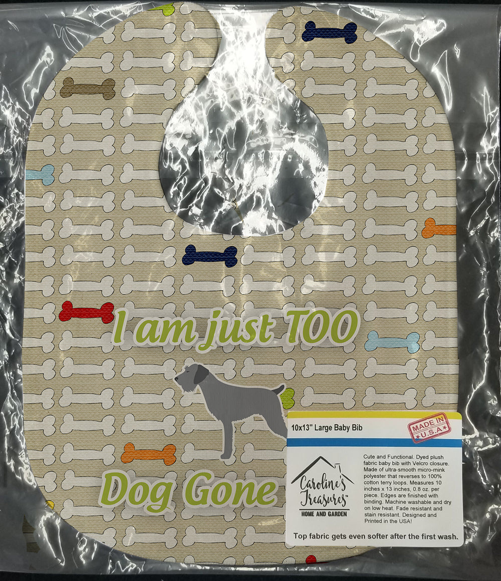 German Wirehaired Pointer Dog Gone Cute Baby Bib Easy-Clean Baby Bib Baby Feeding Accessory Baby Mealtime Essential, 10 x 13, Multicolor