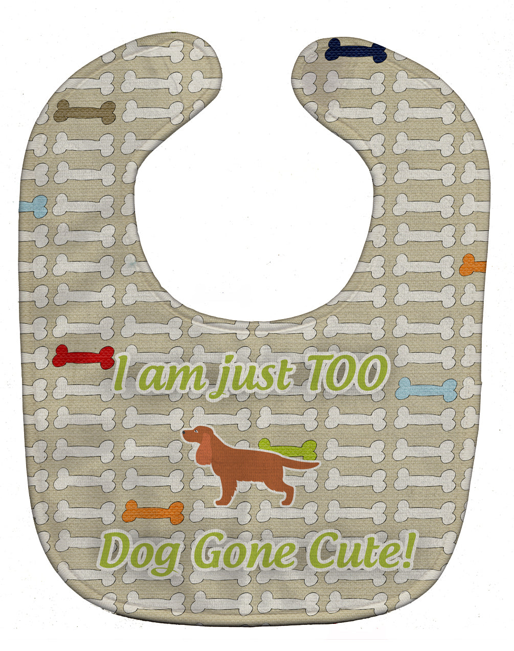 English Cocker Spaniel Dog Gone Cute Baby Bib Easy-Clean Baby Bib Baby Feeding Accessory Baby Mealtime Essential, 10 x 13, Multicolor