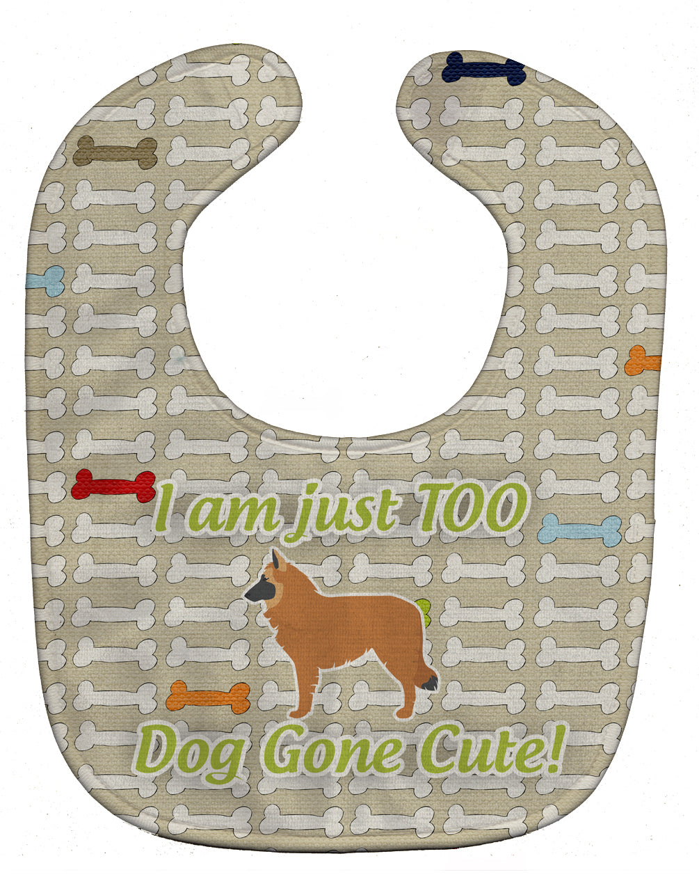 Belgian Shepherd Dog Gone Cute Baby Bib Easy-Clean Baby Bib Baby Feeding Accessory Baby Mealtime Essential, 10 x 13, Multicolor