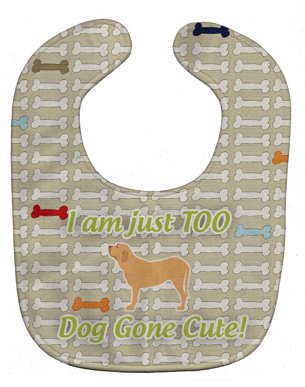 Fila Brasileiro Dog Gone Cute Baby Bib Easy-Clean Baby Bib Baby Feeding Accessory Baby Mealtime Essential, 10 x 13, Multicolor