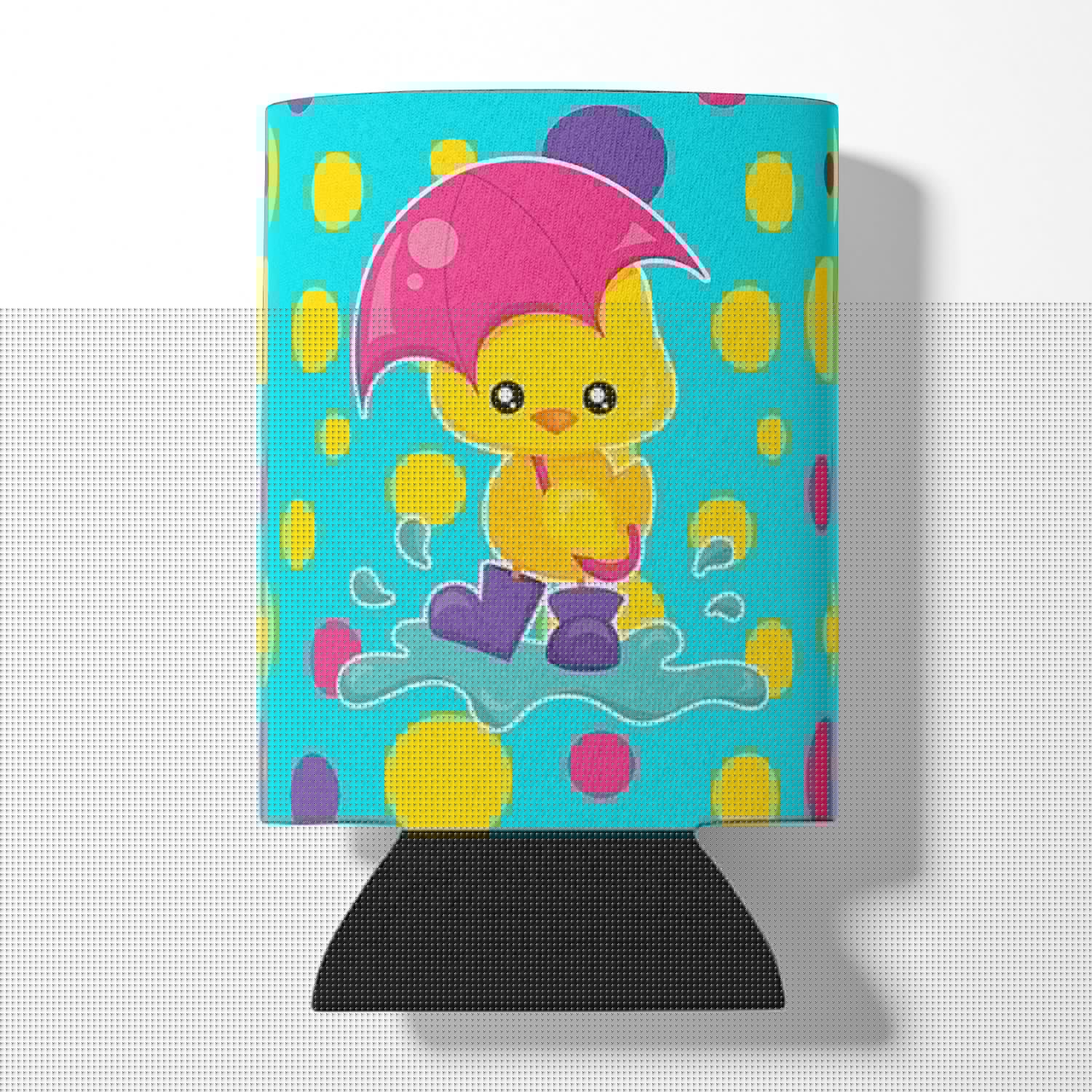 Duck in the Rain on Polkadots Can or Bottle Hugger Cooler Sleeve for Standard 12 oz Cans, Insulated Foam Beer & Soda Can Hugger Reusable