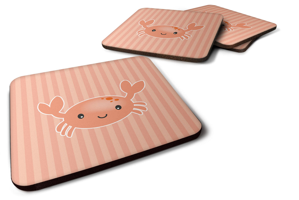 Crab Foam Coasters Set of 4 Cup Coasters for Indoor Outdoor, Tabletop Protection, Anti Slip, Mouse pad Material
