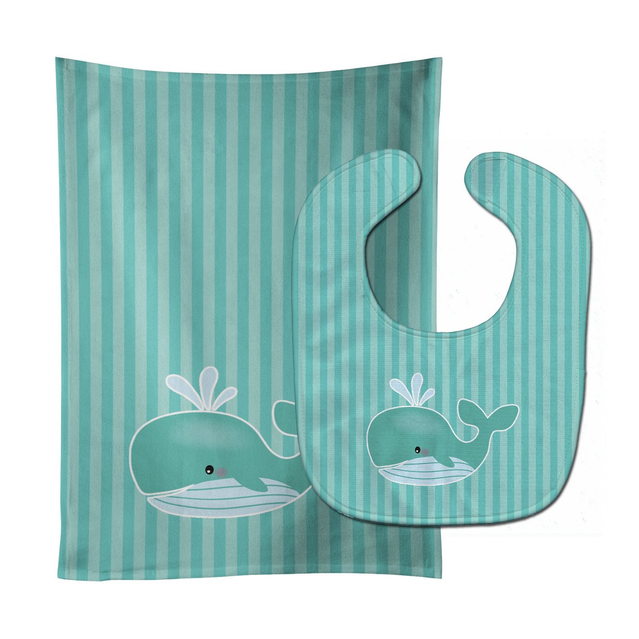 Whale Baby Bib & Burp Cloth Easy-Clean Baby Bib Baby Feeding Accessory Baby Mealtime Essential