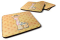 Polkadot Griaffe Watercolor Foam Coasters Set of 4 Cup Coasters for Indoor Outdoor, Tabletop Protection, Anti Slip, Mouse pad Material