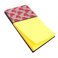Watercolor Red Roses and Polkadots Watercolor Sticky Note Holder Refillable Dispenser Desk Accessory 3x3 Pad Gift