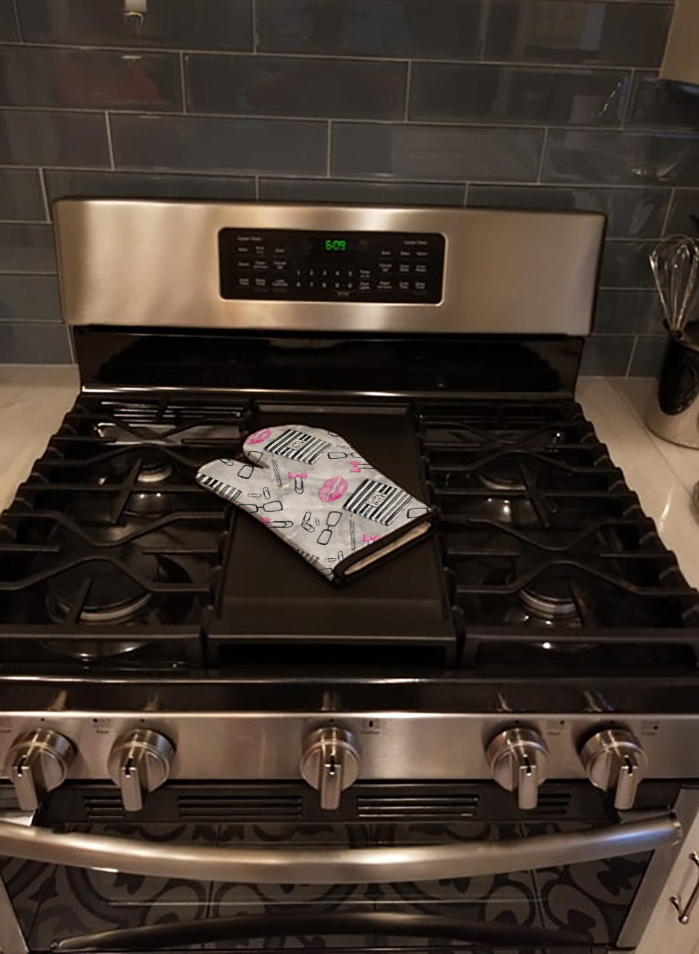 Watercolor Girl Boss Journaling Oven Mitt Heat Resistant Thick Oven Mitt for Hot Pans and Oven, Kitchen Mitt Protect Hands, Cooking Baking Glove