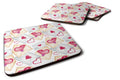Watercolor Love Letters Foam Coasters Set of 4 Cup Coasters for Indoor Outdoor, Tabletop Protection, Anti Slip, Mouse pad Material