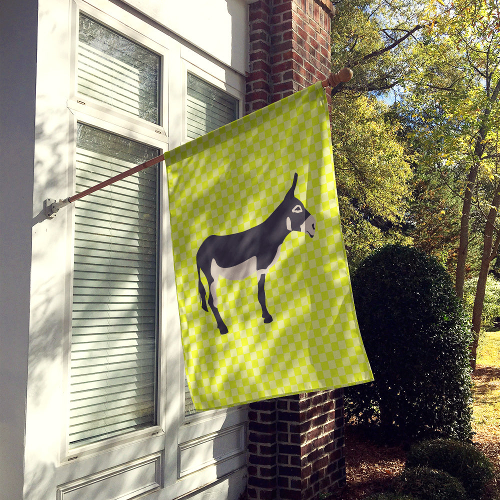 American Mammoth Jack Donkey Green House Flag 28x40 Porch Sleeve Pole Decorative Outside Yard Banner Artwork Wall Hanging, Polyester