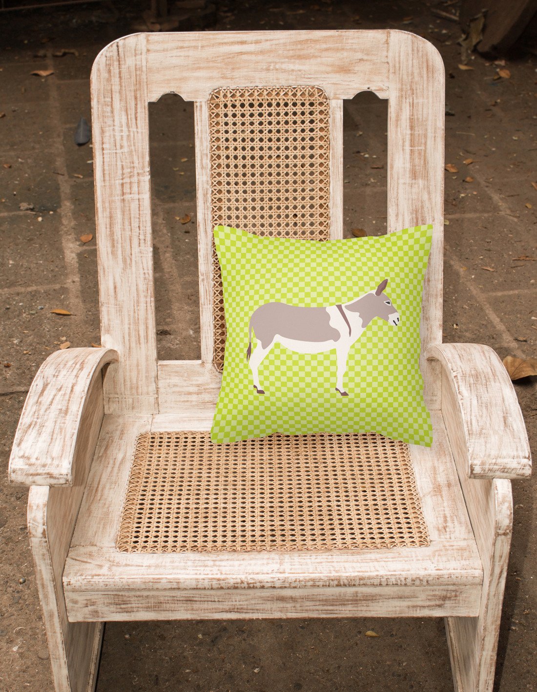 Australian Teamster Donkey Green Decorative Throw Pillow 18x18 Indoor Outdoor Accent Cushion, Fabric Cover with Insert for Sofa, Bed, Porch & Living Room