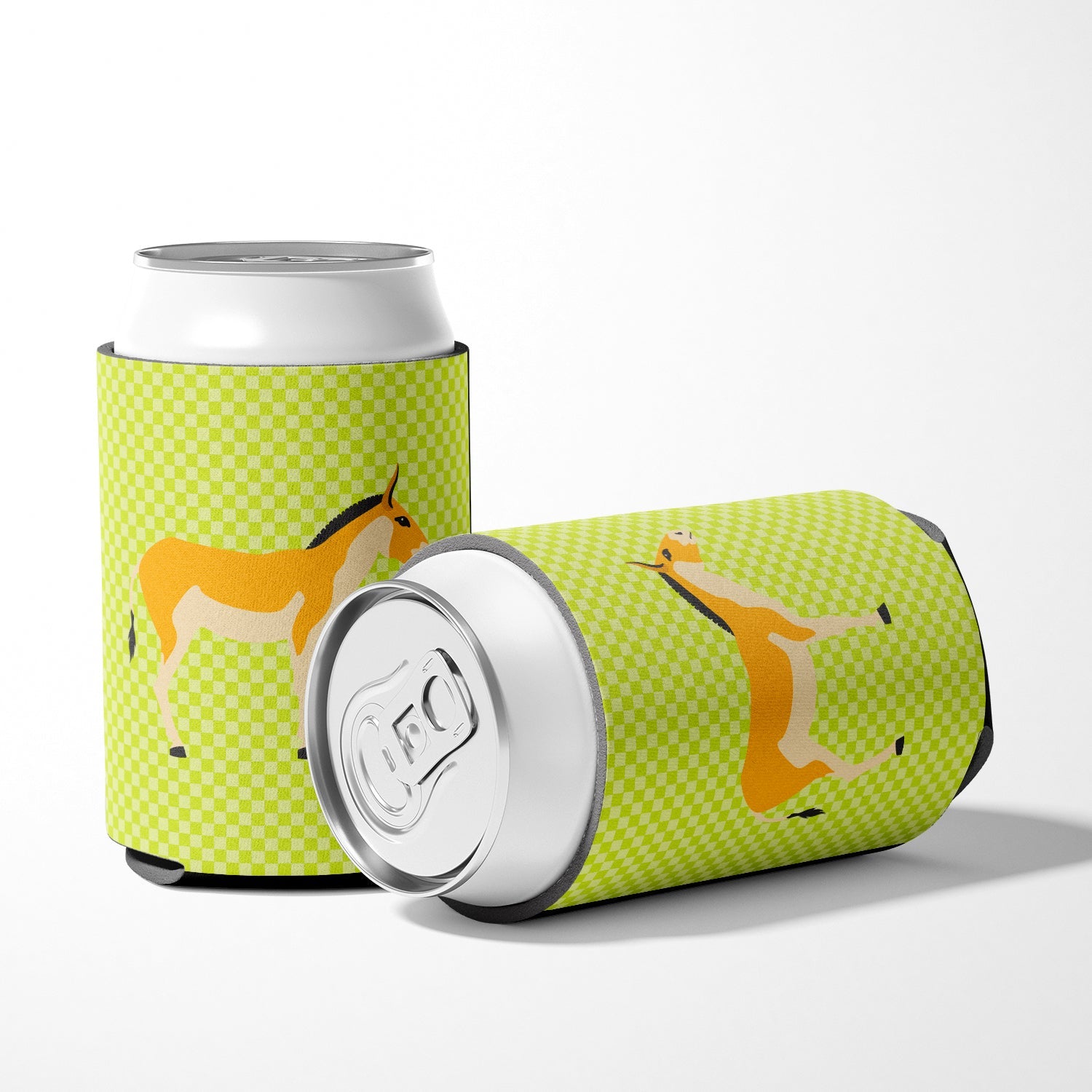 Turkmenian Kulan Donkey Green Can or Bottle Hugger Cooler Sleeve for Standard 12 oz Cans, Insulated Foam Beer & Soda Can Hugger Reusable
