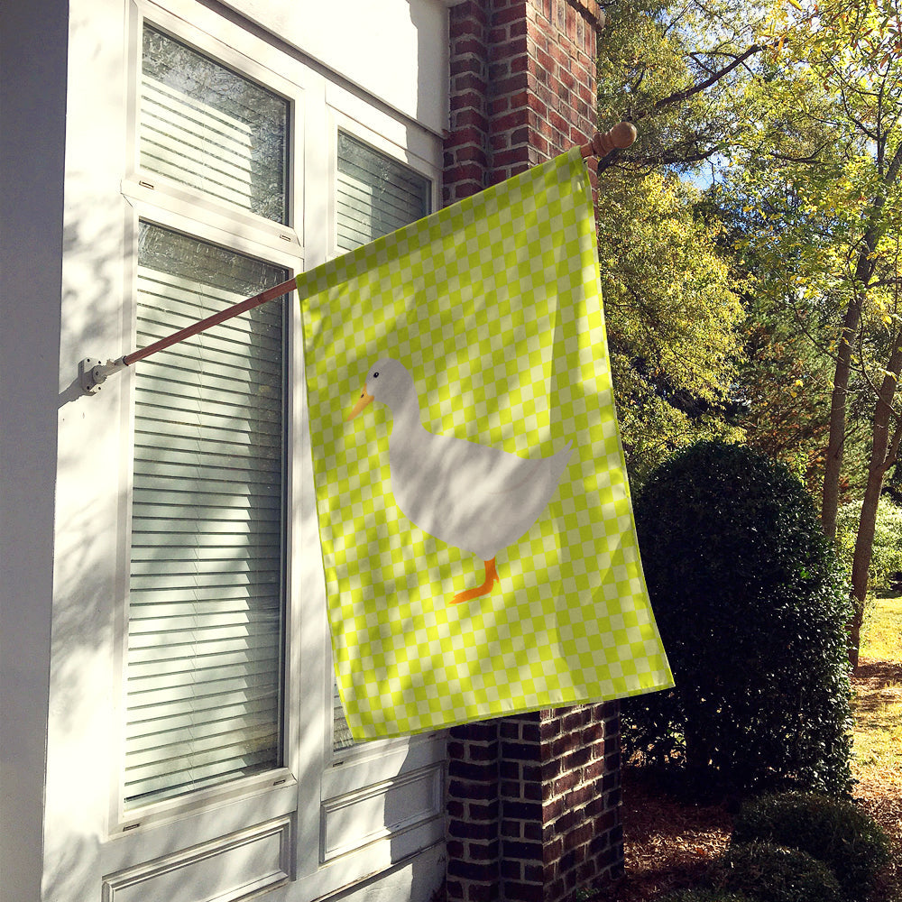 American Pekin Duck Green House Flag 28x40 Porch Sleeve Pole Decorative Outside Yard Banner Artwork Wall Hanging, Polyester