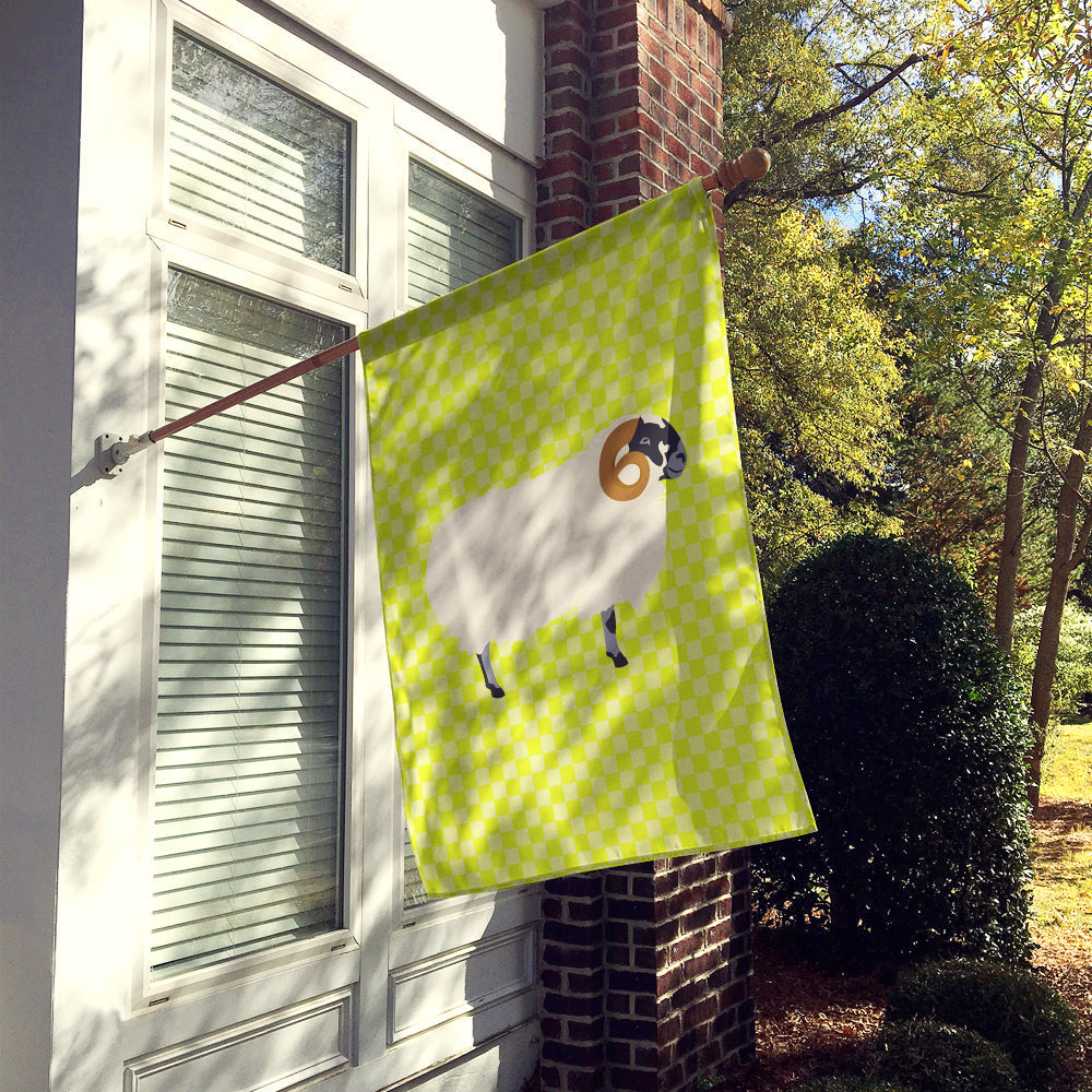 Scottish Blackface Sheep Green House Flag 28x40 Porch Sleeve Pole Decorative Outside Yard Banner Artwork Wall Hanging, Polyester