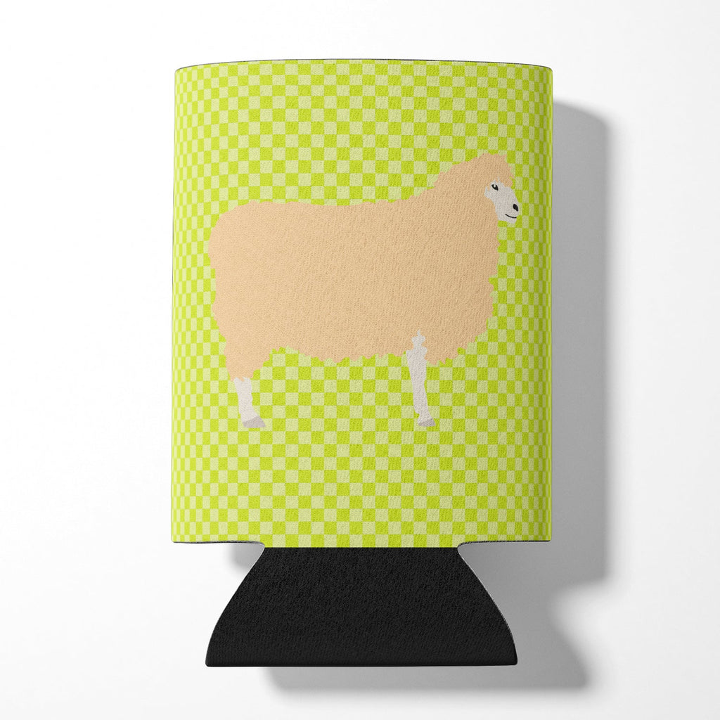 English Leicester Longwool Sheep Green Can or Bottle Hugger Cooler Sleeve for Standard 12 oz Cans, Insulated Foam Beer & Soda Can Hugger Reusable