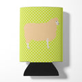 English Leicester Longwool Sheep Green Can or Bottle Hugger Cooler Sleeve for Standard 12 oz Cans, Insulated Foam Beer & Soda Can Hugger Reusable