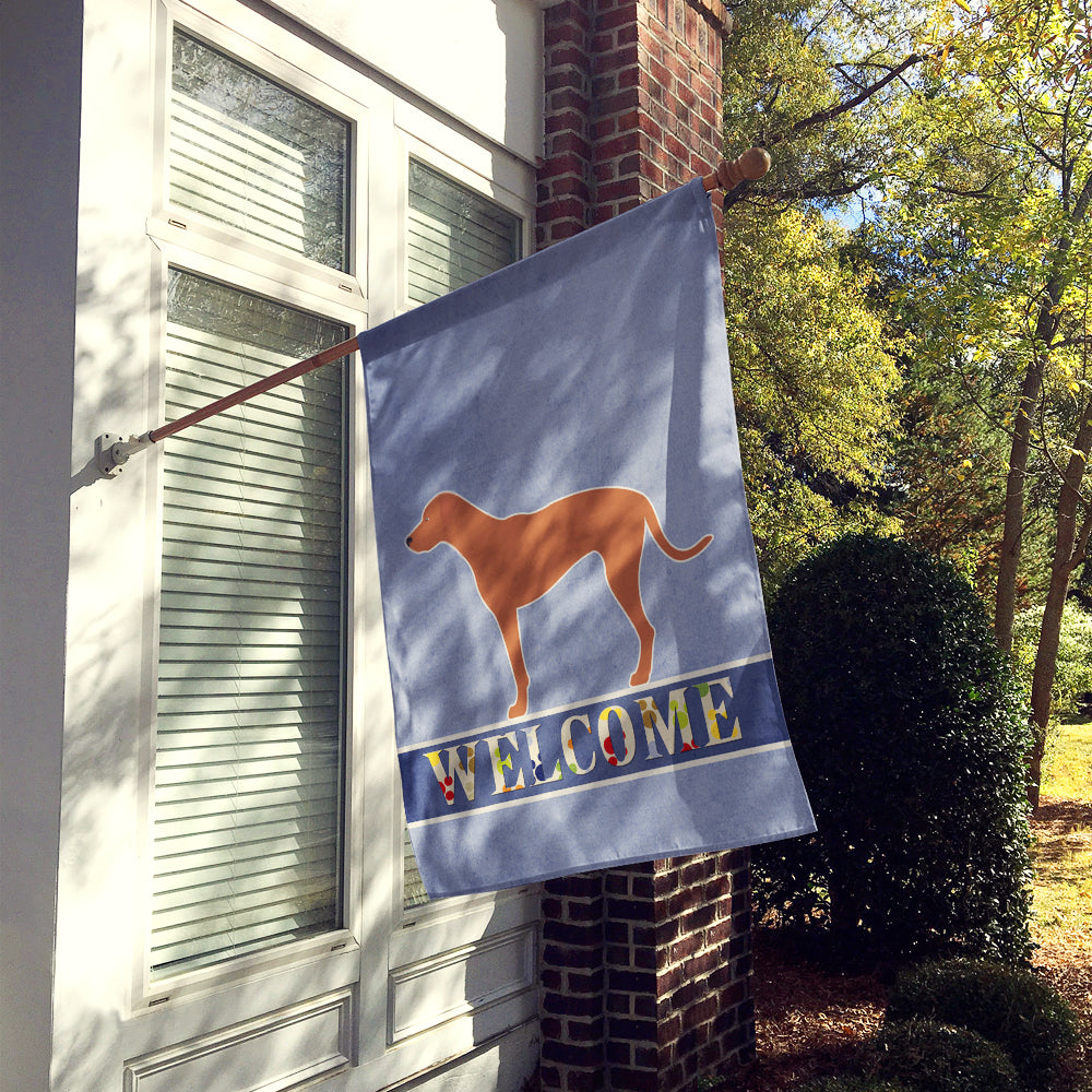 Rhodesian Ridgeback Welcome House Flag 28x40 Porch Sleeve Pole Decorative Outside Yard Banner Artwork Wall Hanging, Polyester