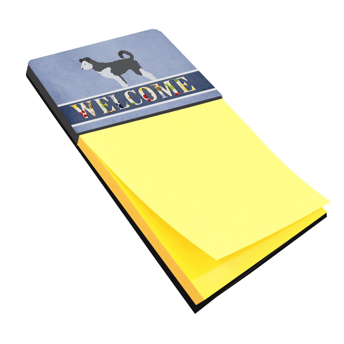 Pumi Welcome Watercolor Sticky Note Holder Refillable Dispenser Desk Accessory 3x3 Pad Gift