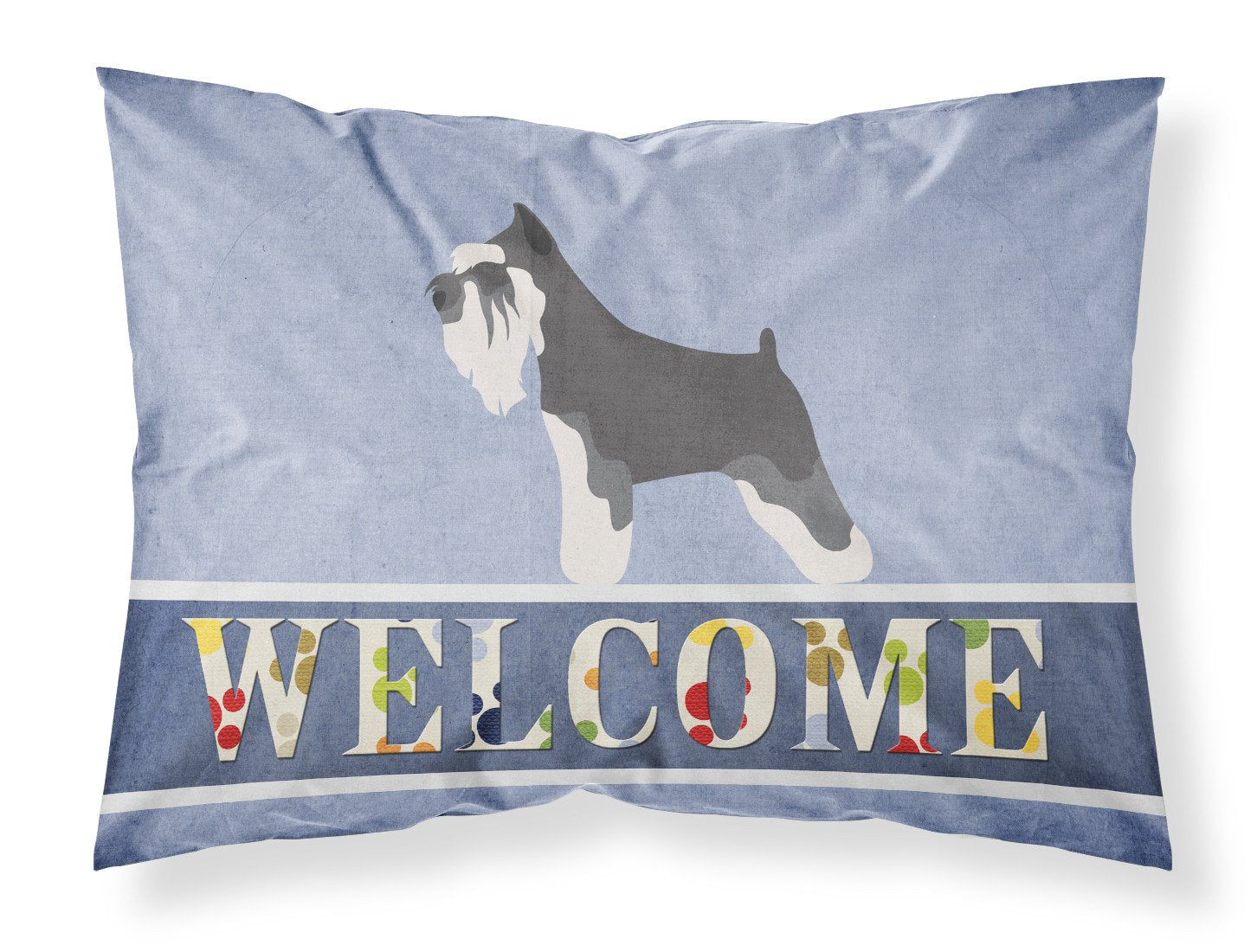 Miniature Schnauzer Welcome Standard Pillowcase Lightweight Super Soft Easy Care Decorative Artwork Pillowcase, Standard
