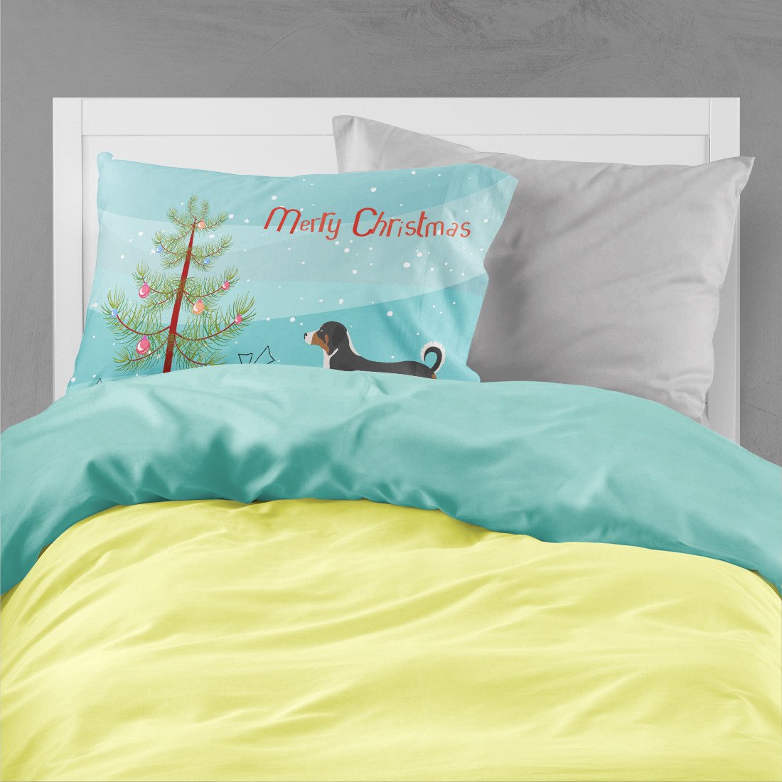 Appenzeller Sennenhund Christmas Standard Pillowcase Lightweight Super Soft Easy Care Decorative Artwork Pillowcase, Standard