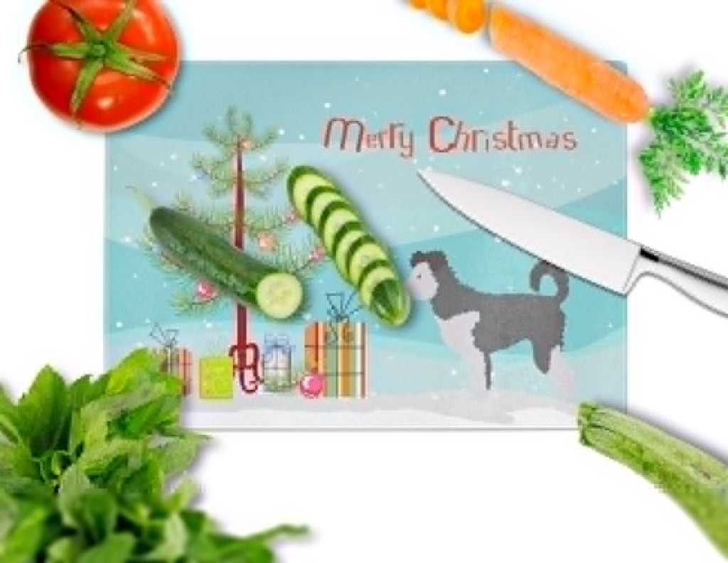Pumi Christmas Cutting Board Tempered Glass Kitchen Cutting Surface, Heat Resistant Chopping, Non-Slip Feet, Food Prep & Serving