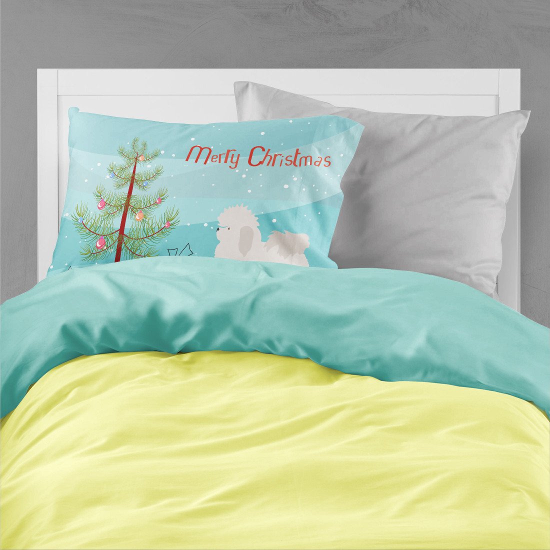 Bolognese Christmas Standard Pillowcase Lightweight Super Soft Easy Care Decorative Artwork Pillowcase, Standard