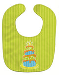 Nautical Bithday Cake Baby Bib Easy-Clean Baby Bib Baby Feeding Accessory Baby Mealtime Essential, 10 x 13, Multicolor