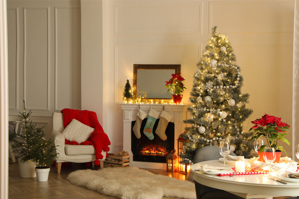 Highland Cow Christmas Holiday Stocking Double-Sided Print, Polyester Suede,11x18, Made in USA