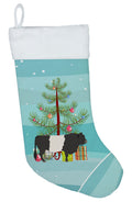 Belted Galloway Cow Christmas Holiday Stocking Double-Sided Print, Polyester Suede,11x18, Made in USA
