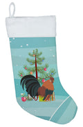 Dutch Bantam Chicken Christmas Holiday Stocking Double-Sided Print, Polyester Suede,11x18, Made in USA