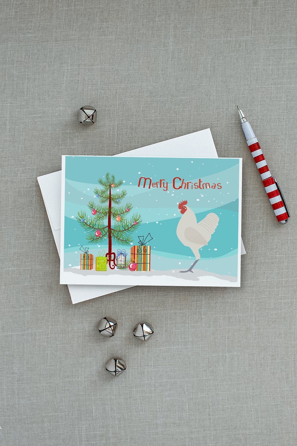German Langshan Chicken Christmas Greeting Cards Pack of 8 Blank Cards with Envelopes Whimsical A7 Size 5x7