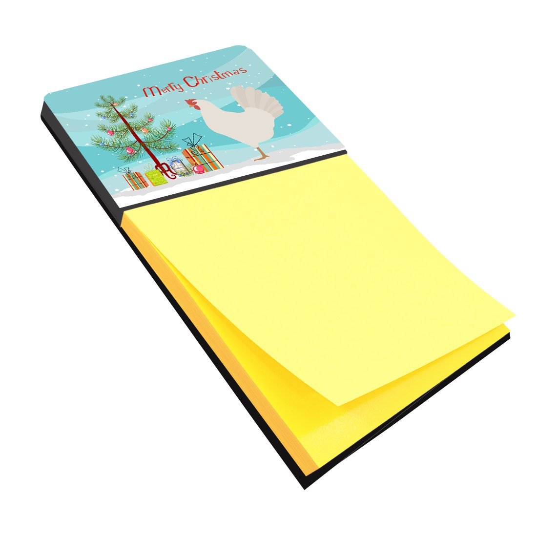Leghorn Chicken Christmas Watercolor Sticky Note Holder Refillable Dispenser Desk Accessory 3x3 Pad Gift