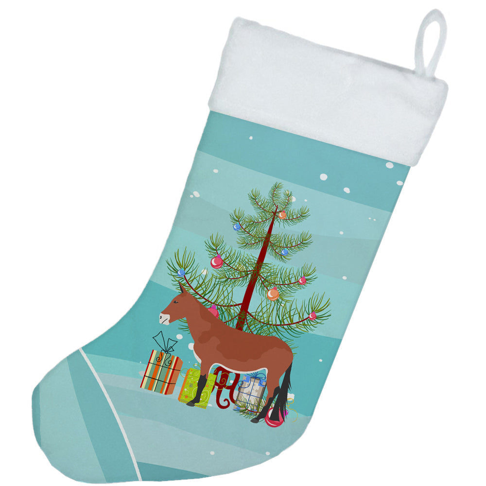 Mule Christmas Holiday Stocking Double-Sided Print, Polyester Suede,11x18, Made in USA