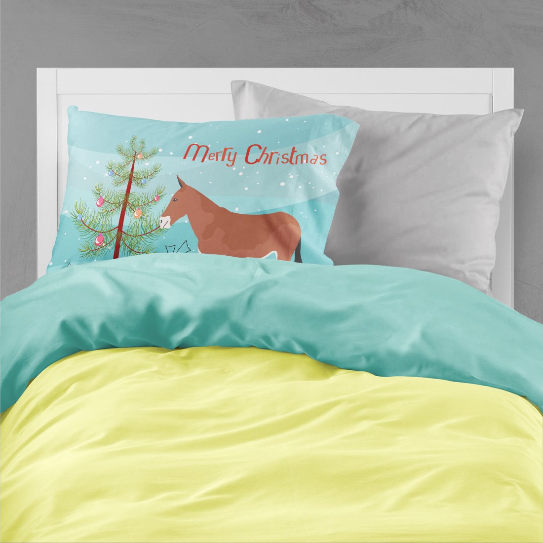 Mule Christmas Standard Pillowcase Lightweight Super Soft Easy Care Decorative Artwork Pillowcase, Standard