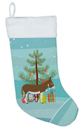 Miniature Mediterranian Donkey Christmas Holiday Stocking Double-Sided Print, Polyester Suede,11x18, Made in USA