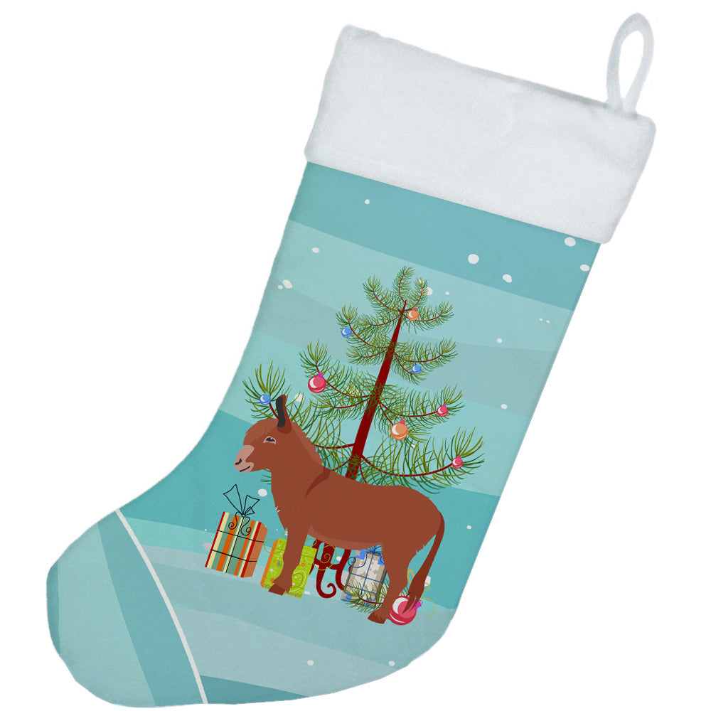 Irish Donkey Christmas Holiday Stocking Double-Sided Print, Polyester Suede,11x18, Made in USA