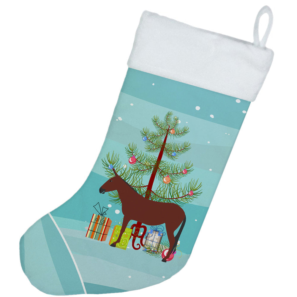 Hinny Horse Donkey Christmas Holiday Stocking Double-Sided Print, Polyester Suede,11x18, Made in USA