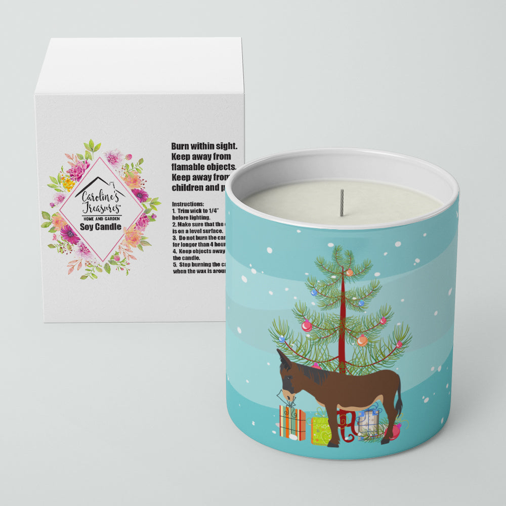 Zamorano-Leones Donkey Christmas Decorative Soy Candle Nature Soy Wax Essential Oil Home Decor Ideal for Bedroom Kitchen Bath Office Gift, 10 oz