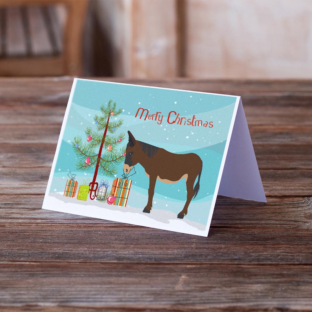 Zamorano-Leones Donkey Christmas Greeting Cards Pack of 8 Blank Cards with Envelopes Whimsical A7 Size 5x7