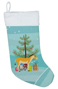Turkmenian Kulan Donkey Christmas Holiday Stocking Double-Sided Print, Polyester Suede,11x18, Made in USA