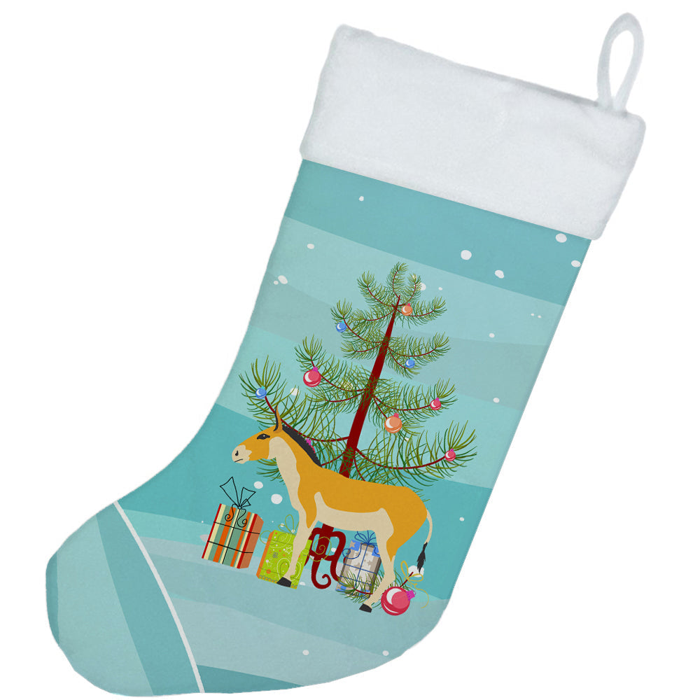 Turkmenian Kulan Donkey Christmas Holiday Stocking Double-Sided Print, Polyester Suede,11x18, Made in USA