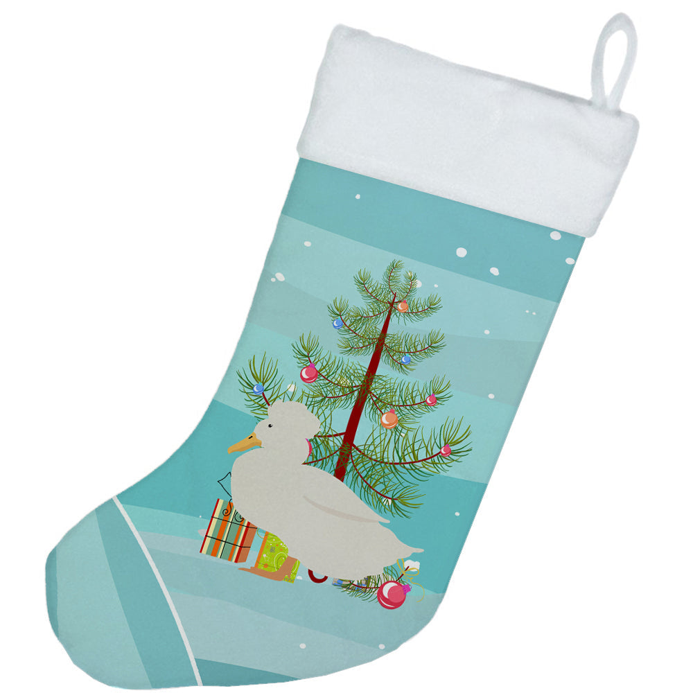 Crested Duck Christmas Holiday Stocking Double-Sided Print, Polyester Suede,11x18, Made in USA